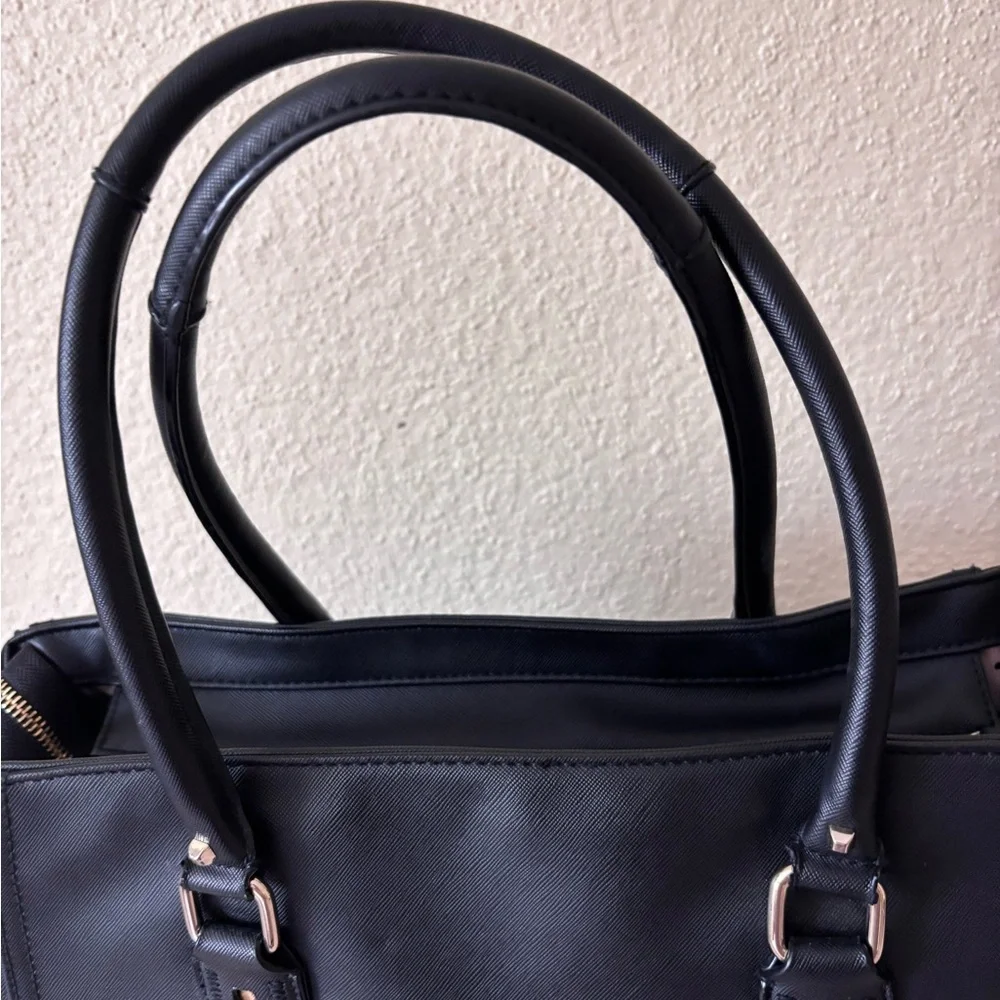 Stella & Dot Full Time Fabulous Black Tote Bag